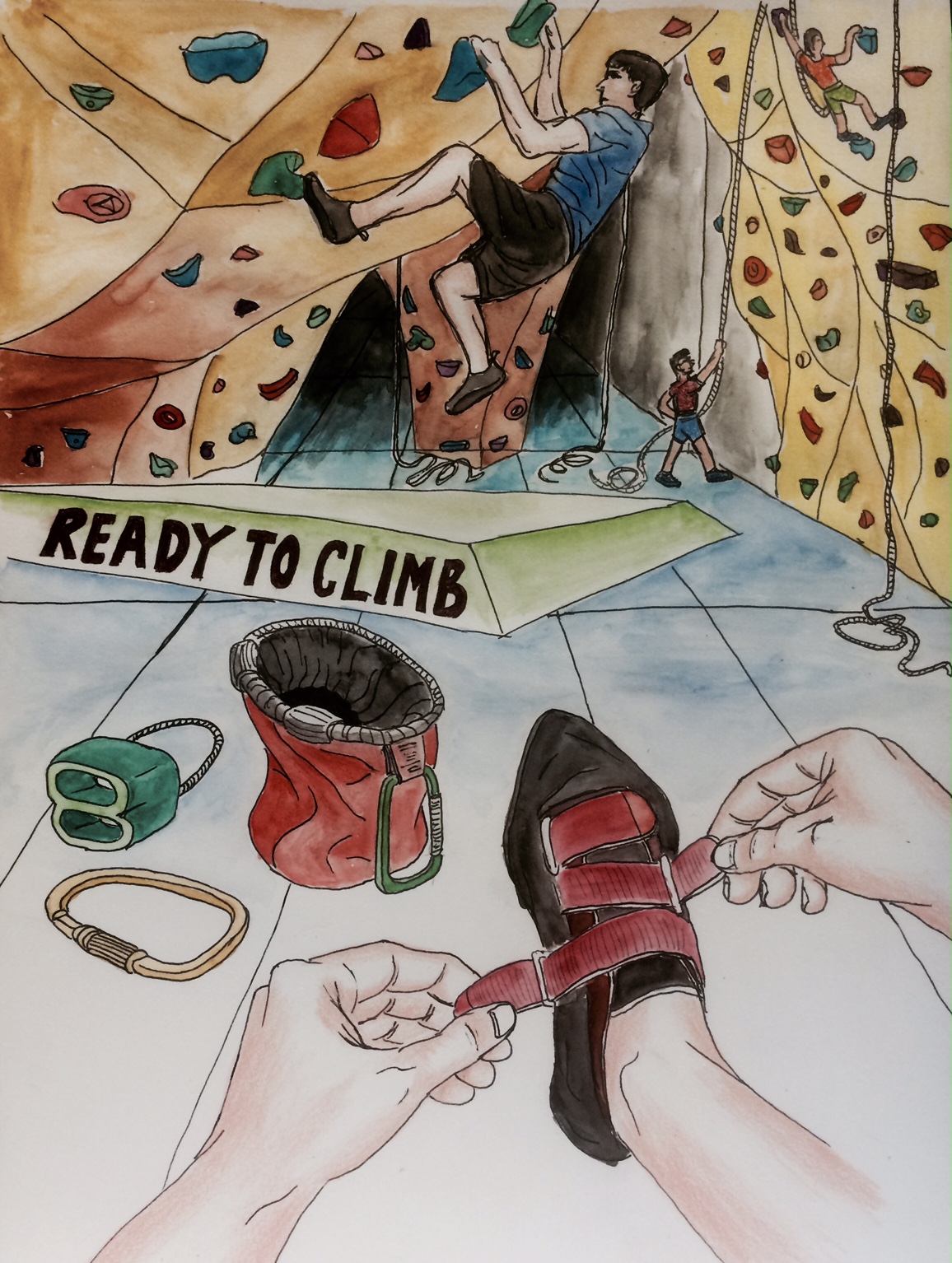 Rock Climber | Rock climbers, Drawings, Rock and roll